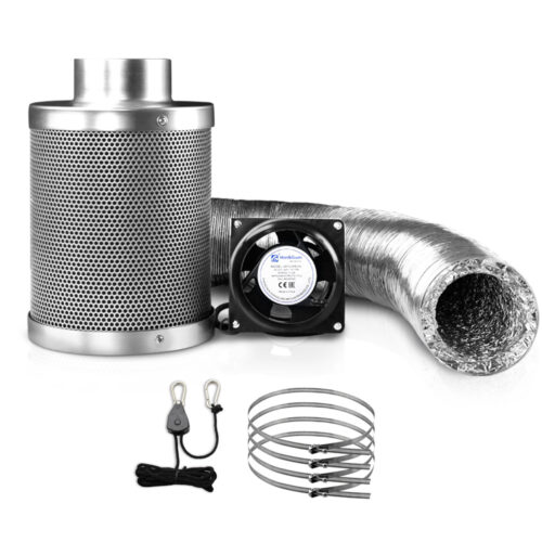 Green Fingers 4"Ventilation Kit Fan Hydroponics Grow Tent Kit Carbon Filter Duct,Green Fingers 4"Ventilation Kit Fan Hydroponics Grow Tent Kit Carbon Filter Duct - Image 2
