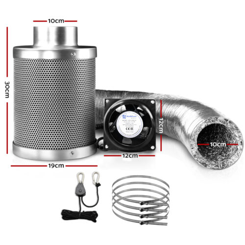Green Fingers 4"Ventilation Kit Fan Hydroponics Grow Tent Kit Carbon Filter Duct,Green Fingers 4"Ventilation Kit Fan Hydroponics Grow Tent Kit Carbon Filter Duct - Image 3