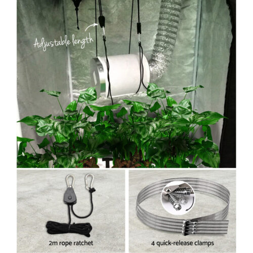 Green Fingers 4"Ventilation Kit Fan Hydroponics Grow Tent Kit Carbon Filter Duct,Green Fingers 4"Ventilation Kit Fan Hydroponics Grow Tent Kit Carbon Filter Duct - Image 7