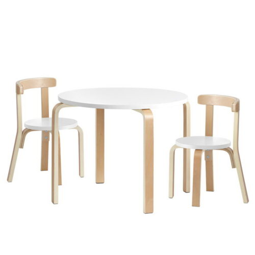 Keezi 3PCS Kids Table and Chairs Set Activity Toy Play Desk - Image 2