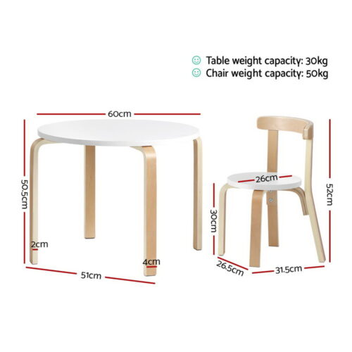 Keezi 3PCS Kids Table and Chairs Set Activity Toy Play Desk - Image 3