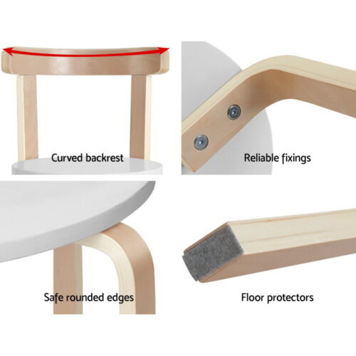 Keezi 3PCS Kids Table and Chairs Set Activity Toy Play Desk - Image 4