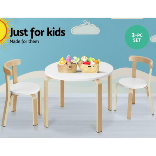 Keezi 3PCS Kids Table and Chairs Set Activity Toy Play Desk - Image 5