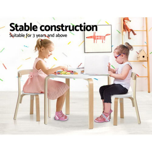 Keezi 3PCS Kids Table and Chairs Set Activity Toy Play Desk - Image 6