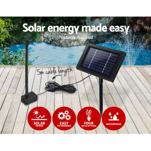 Gardeon Solar Pond Pump Submersible Water Fountain Kit 4FT - Image 5