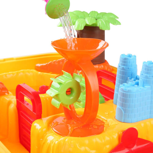 Keezi Kids Sandpit Pretend Play Set Sand Water Table Chair Outdoor Beach Toy - Image 5