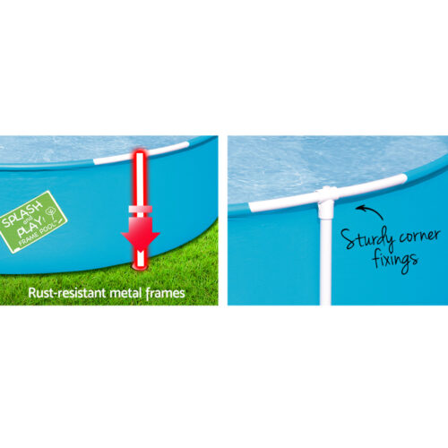 Bestway Kids Pool 152x38cm Round Steel Frame Swimming Pools Above Ground 580L - Image 4