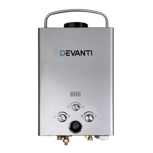 Devanti Portable Gas Water Heater 8L/Min LPG System Grey - Image 4