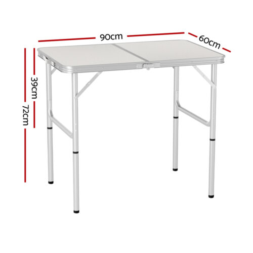 Weisshorn Folding Camping Table 90CM Adjustable Portable Outdoor Picnic Desk - Image 3