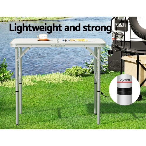 Weisshorn Folding Camping Table 90CM Adjustable Portable Outdoor Picnic Desk - Image 6