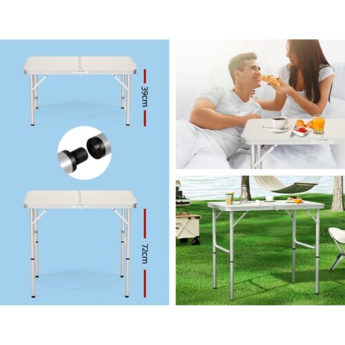 Weisshorn Folding Camping Table 90CM Adjustable Portable Outdoor Picnic Desk - Image 8