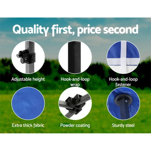 Instahut Gazebo 3x6 Pop Up Marquee Folding Tent Wedding Gazebos Camping Outdoor Shade Canopy Blue - Image 6