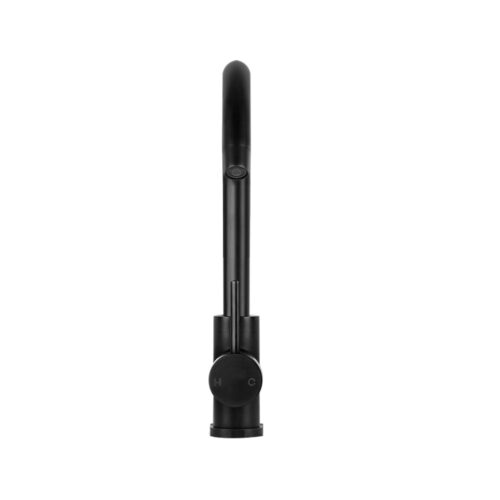 Cefito Kitchen Mixer Tap Mixer Round Sink Faucet Basin Laundry Black - Image 3