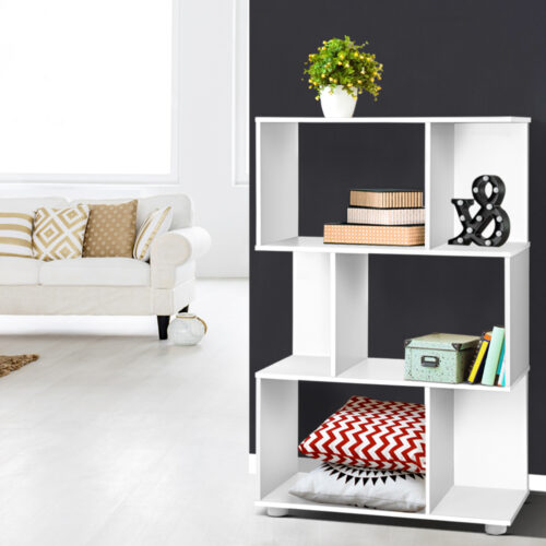 Artiss Bookshelf 3 Tiers - NINA White - Image 8