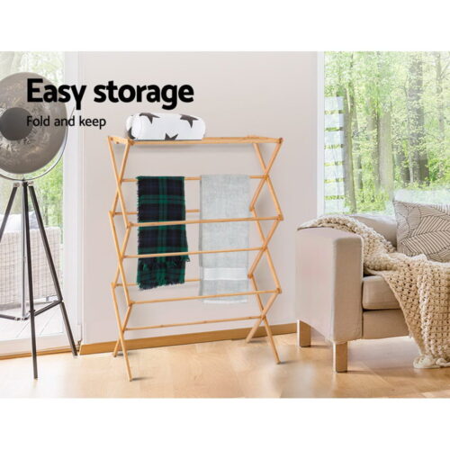 Artiss Clothes Airer Coat Rack Foldable Hanger Dryer - Image 6