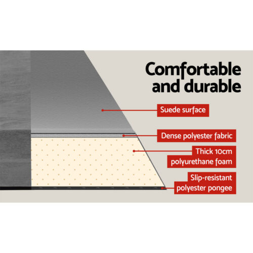 Weisshorn Self Inflating Mattress 10CM Camping Sleeping Mat Air Double Grey - Image 4