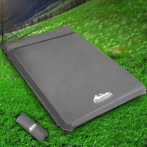Weisshorn Self Inflating Mattress 10CM Camping Sleeping Mat Air Double Grey - Image 8
