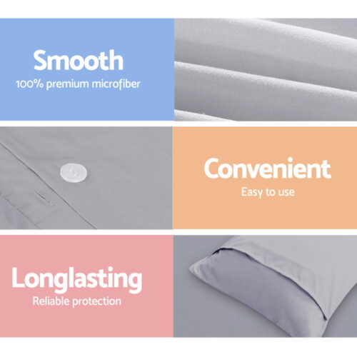 Giselle Bedding Quilt Cover Set Classic Grey Queen - Image 6