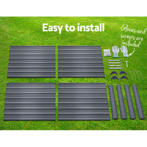 Green Fingers 2x Garden Bed 100x100x77cm Planter Box Raised Container Galvanised - Image 4