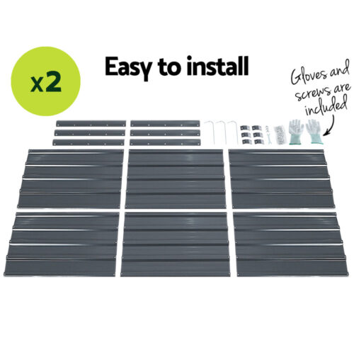 Green Fingers 2x Garden Bed 130x130x46cm Planter Box Raised Container Galvanised - Image 4
