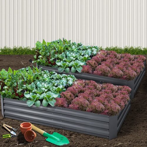 Green Fingers 2x Garden Bed 210x90cm Planter Box Raised Container Galvanised Herb - Image 6