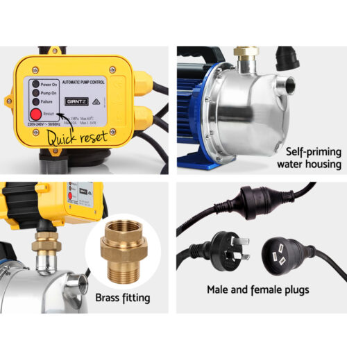 Giantz Garden Water Pump Jet High Pressure Controller Stage Irrigation 4600L/H - Image 5