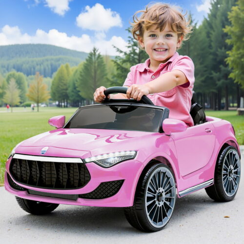 Rigo Kids Electric Ride On Car Toys Cars Headlight Music Remote Control 12V Pink - Image 8