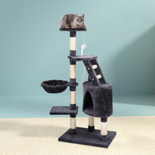 i.Pet Cat Tree 120cm Tower Scratching Post Scratcher Wood Condo House Bed Toys - Image 8