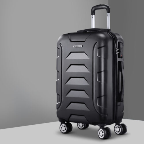 Wanderlite 20 Inch Luggage with Zipper Lock Travel Suitcase Carry On Hard Shell Luggage Case Black - Image 7
