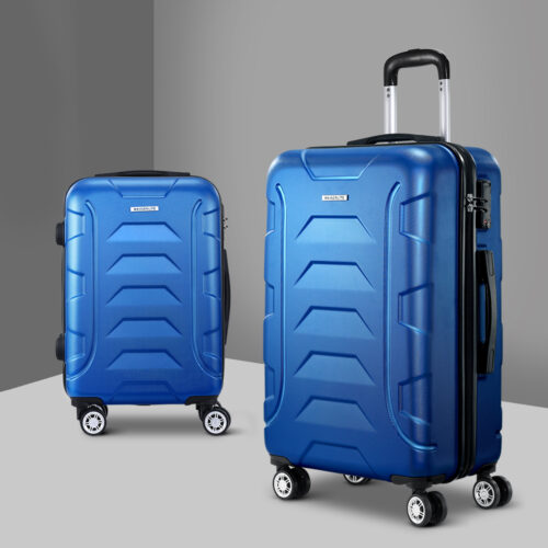 Wanderlite 2Set 20-28 Inch Luggage with TSA Lock Spinner Carry On Hard Shell Travel Suitcase Luggage Case Blue - Image 8