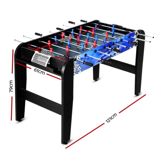 4FT Soccer Table Foosball Football Game Home Family Party Gift Playroom Blue - Image 3