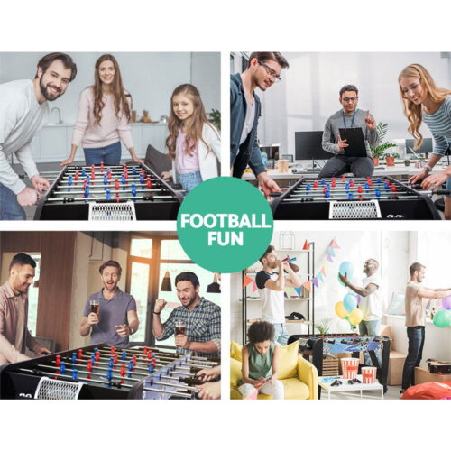 4FT Soccer Table Foosball Football Game Home Family Party Gift Playroom Blue - Image 4