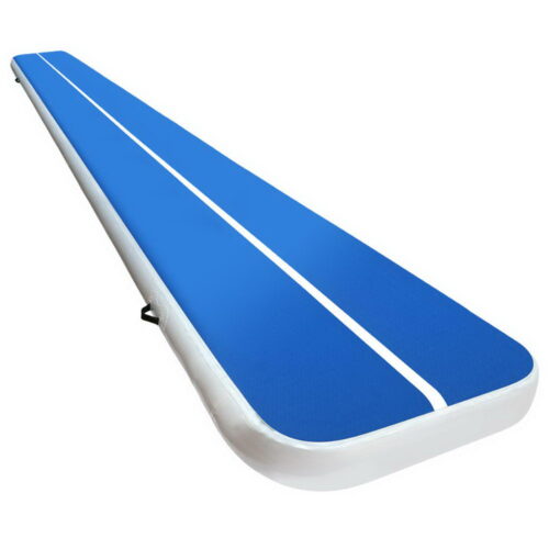 6m x 1m Inflatable Air Track Mat 20cm Thick Gymnastic Tumbling Blue And White - Image 2
