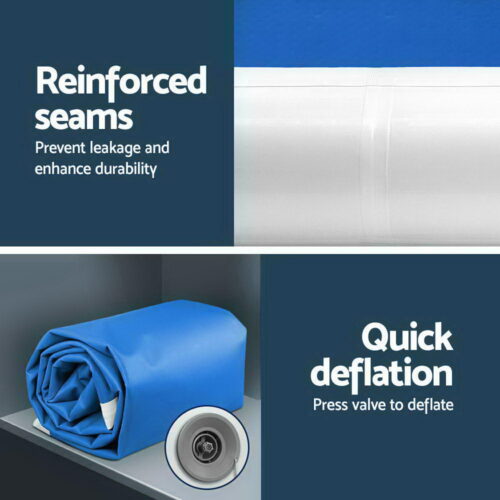 6m x 1m Inflatable Air Track Mat 20cm Thick Gymnastic Tumbling Blue And White - Image 7