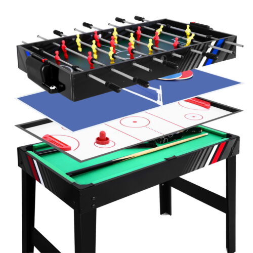 4-in-1 Games Table Soccer Foosball Pool Table Tennis Air Hockey Home Party Gift - Image 2