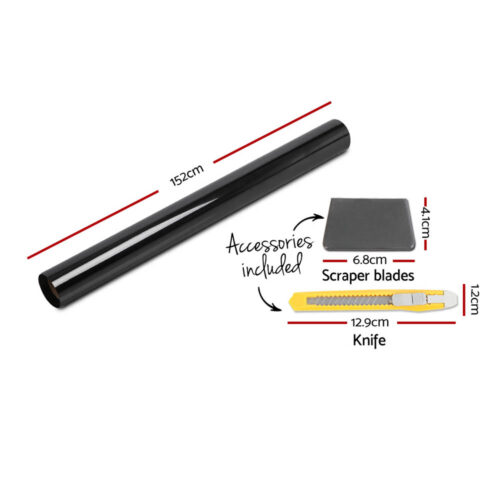 Giantz Window Tint Film Black Roll 15% VLT Home House 152cm X 30m Tinting Tools - Image 3