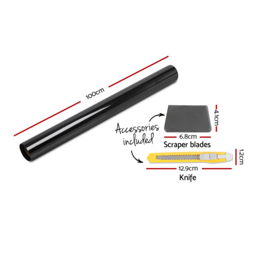 Giantz Window Tint Film Black Roll 5% VLT Home House 100cm X 30m Tinting tools - Image 3