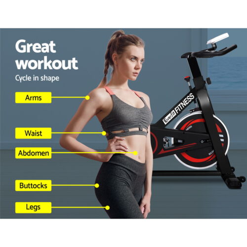 Everfit Spin Bike Exercise Bike Flywheel Cycling Home Gym Fitness Indoor Cardio - Image 5