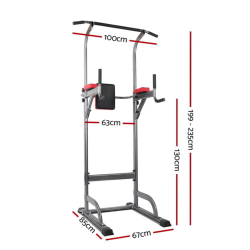 Everfit Weight Bench Chin Up Tower Bench Press Home Gym Wokout 200kg Capacity - Image 3