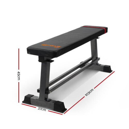 Everfit Weight Bench Flat Bench Press Home Gym Equipment 300kg Capacity - Image 3