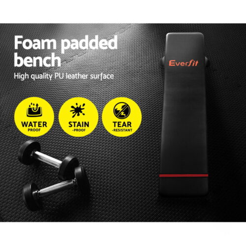 Everfit Weight Bench Flat Bench Press Home Gym Equipment 300kg Capacity - Image 7
