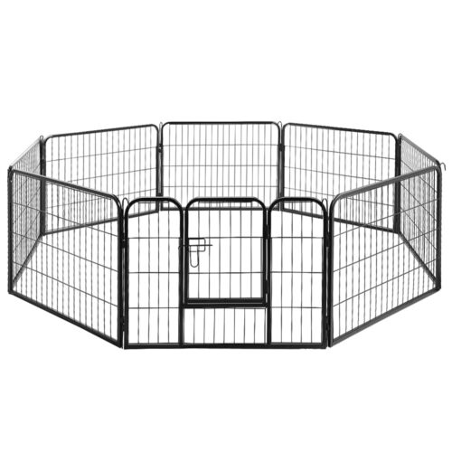 i.Pet 24" 8 Panel Dog Playpen Pet Exercise Cage Enclosure Fence Play Pen - Image 2