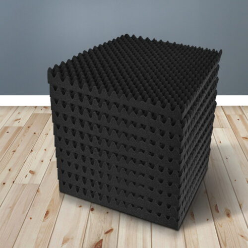 Alpha Acoustic Foam 60pcs 50x50x5cm Sound Absorption Proofing Panels Eggshell - Image 8