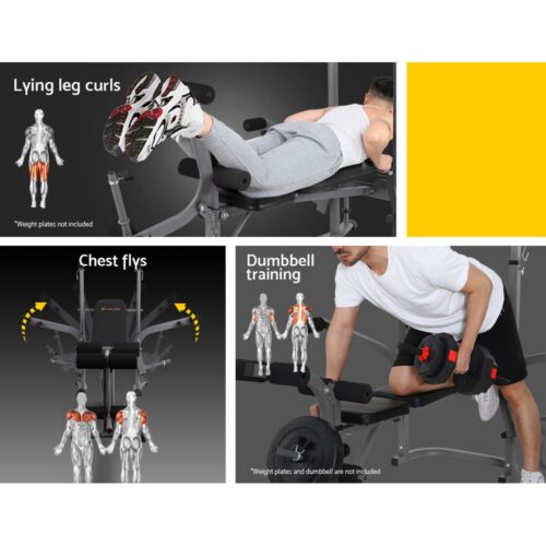 Everfit Weight Bench 8 in 1 Bench Press Adjustable Home Gym Station 200kg - Image 5