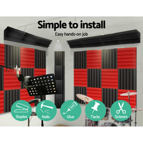 Alpha Acoustic Foam 20pcs Corner Bass Trap Sound Absorption Proofing Treatment - Image 7
