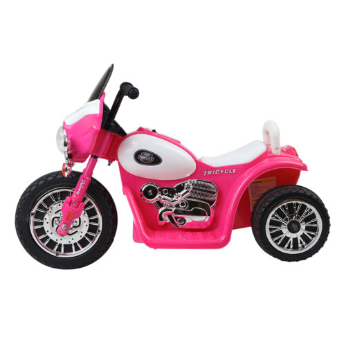 Rigo Kids Electric Ride On Patrol Police Car Harley-Inspired 6V Pink - Image 5