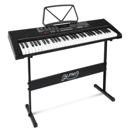 Alpha 61 Keys Electronic Piano Keyboard Digital Electric w/ Stand Sound Speaker - Image 2