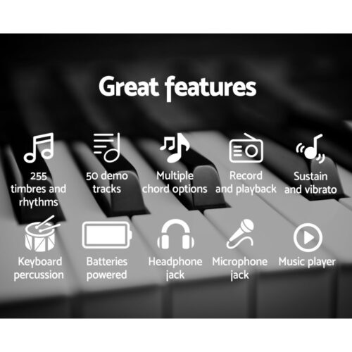 Alpha 61 Keys Electronic Piano Keyboard Digital Electric w/ Stand Sound Speaker - Image 5