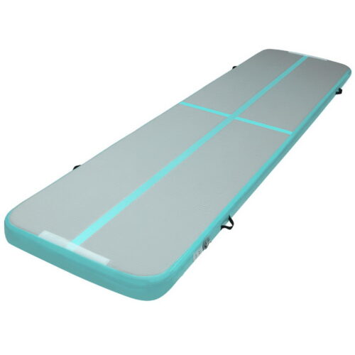 Everfit GoFun 4X1M Inflatable Air Track Mat Tumbling Floor Home Gymnastics Green - Image 2
