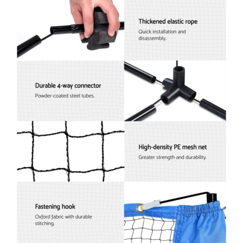 Everfit 3m Badminton Tennis Net Portable Volleyball Kit Adjustable Height - Image 7